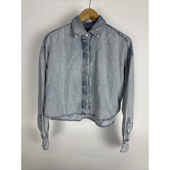 rag & bone Tops - Rag And Bone Women’s Ultra Featherweight Beatrice Denim Shirt womens Size M